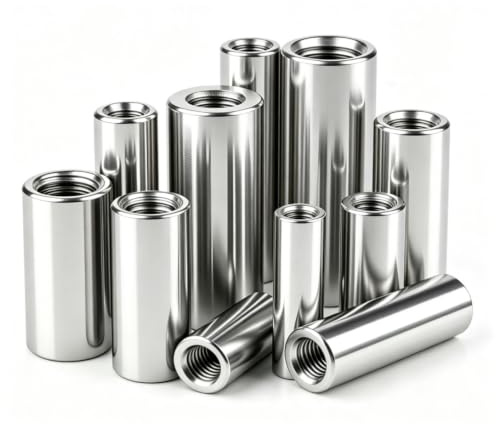 XLTBOMS 12 Pièces Manchons Filetés Ronds, M5x30x8mm, Écrous Long en Acier | Écrous de Raccordement Rond M5, Écrous à tige filetée, Ecrou Manchon, Ecrou Cylindrique Long Entretoise, pour Machine, Meuble
