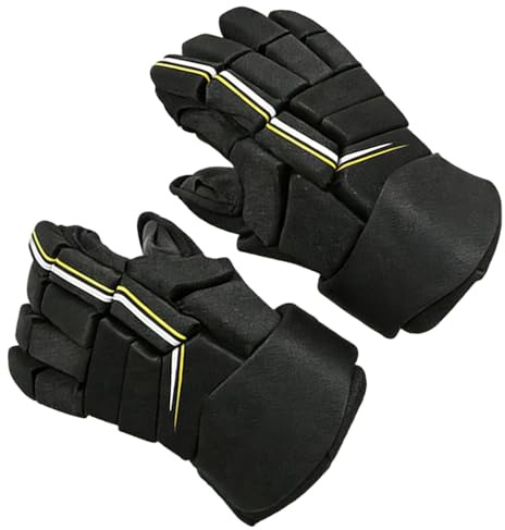 Tressify Guantes de hockey sobre hielo para jugadores jóvenes, equipo de protección de 10 pulgadas/10 pulgadas, acolchado de espuma de alta densidad, flexibles, impermeables y transpirables para hielo