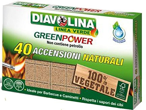 Facco Giuseppe & C 15341 Accendifuoco Ecologico, Marrone, Set di 40 Pezzi