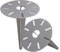 Novatool 2 x Erdspies Ø 15,5 x H 30,5 cm verzinkt I Gartenspiess Sonnenschirm Gartenzubehör Steckdosensäulen I Bodenanker für Lampen Bodenhülse I I Erdnagel Erdbefestigung Stahl