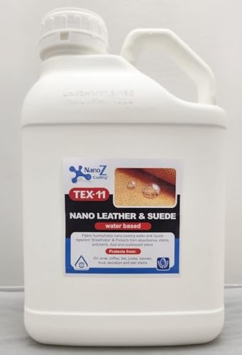 Nano Leather and Suede Hydrophobic Spray, Water and Stain Repellent, Waterproofing for Boots, Car Seats, Furniture, Jackets, Shoes, Bags and More (Gallon)