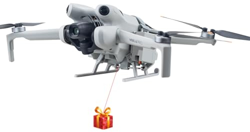 Mini 4 Pro Drone Airdrop Payload Delivery Sistema di trasporto Air Dropping Thrower con carrello di atterraggio Esca da pesca Ricerca Strumento di salvataggio per DJI Mini 4 Pro Drone Accessori