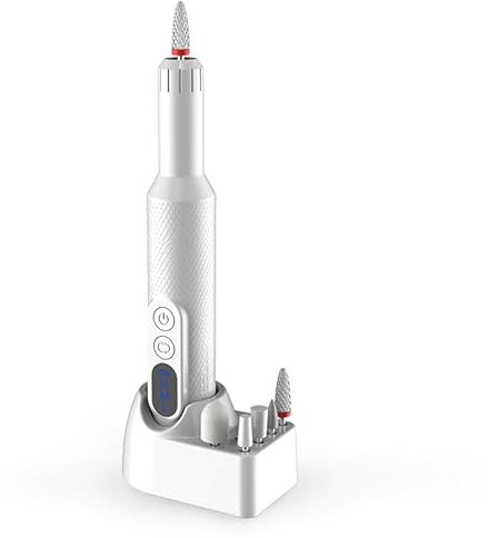 Brencco Fresa per Unghie Senza Fili 12 in 1, Lima Elettrica per Unghie 18000 RPM , Frese per Unghie con Schermo LED e Base per 8 Punte, Fresa Unghie Professionale Ideale per Manicure e Pedicure a Casa