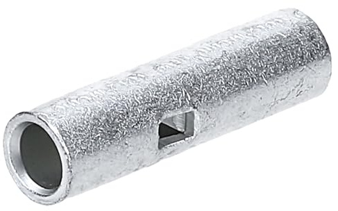 Kalitec 10x L2-M Skarvhylsor 10 mm² - Förtennad Koppar med Mittstopp | Oisolerade presskontakter för säker kabelanslutning, 25 mm långa, tål upp till 150 grader och motstår korrosion