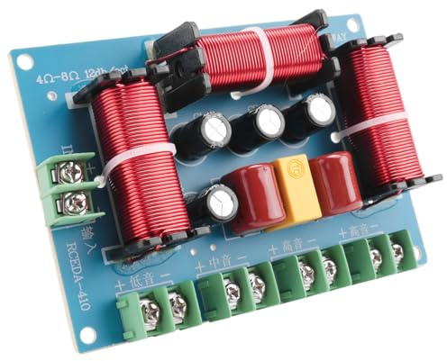 Quystetes Altavoz de 4 vías, divisor de frecuencia de audio, altavoz cruzado de rango medio + graves de 4 vías, divisor de frecuencia de audio, divisor de altavoces de cine en casa