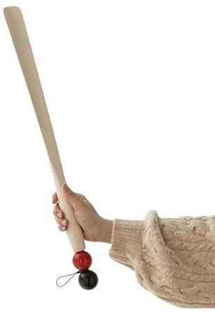 Calzador de madera de mango largo, levantador de zapatos estilo crema para personas mayores, uso doméstico, madera maciza, perfecto para un fácil acceso a los zapatos en la casa y la entrada de la