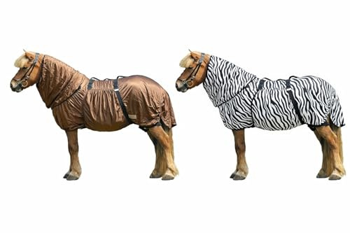 netproshop Speciell isländsk kvalitet eksemer-filt för islandshästar brun eller zebramönster storlek 100-135, storlek: 130, färg: zebra