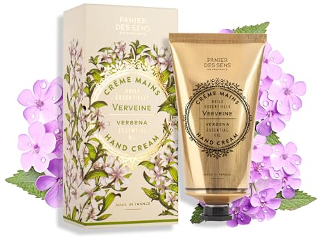 Panier des Sens Verbene Handcreme für sehr trockene Hände 75ml - Hand Cream mit Shea Butter und Olivenöl für intensive Pflege - 97% natürliche Inhaltsstoffe - hergestelt in Frankreich