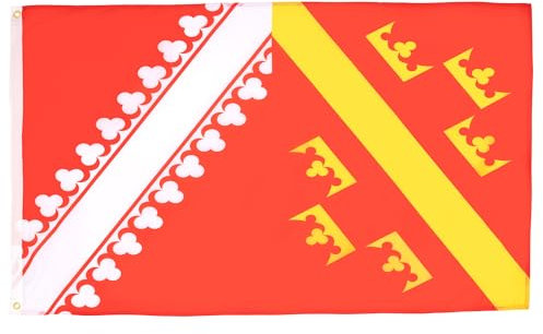 AZ FLAG - Drapeau Alsace Ancien - 150x90 cm - Drapeau Alsacien 100% Polyester Avec Oeillets Métalliques Intégrés - Pavillon 110 g