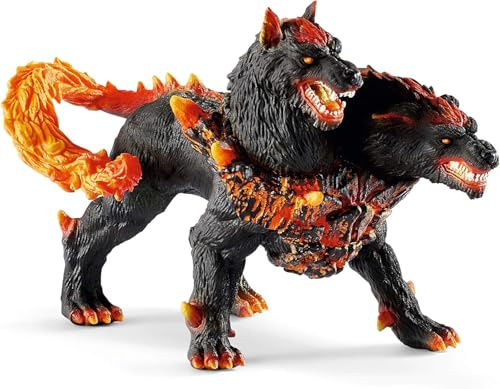 schleich ELDRADOR | Helveteshunden 42451 | 14 x 7 x 10 cm | från 7 år | monsterfigur från lavavärlden | detaljrik samlarfigur | perfekt present för flickor och pojkar | leksak från 7 år