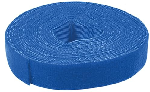 Ruban auto-agrippant Faconet® pour attacher les câbles, largeur 16 mm sur rouleau (4 mètres, bleu)