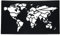 Hansmeier Wanddeko Weltkarte XXL - Schwarz 115 x 68 cm - Wasserfest, schlicht, modern - Für Außen und Innen - Metall-Dekoration im Industrial Style
