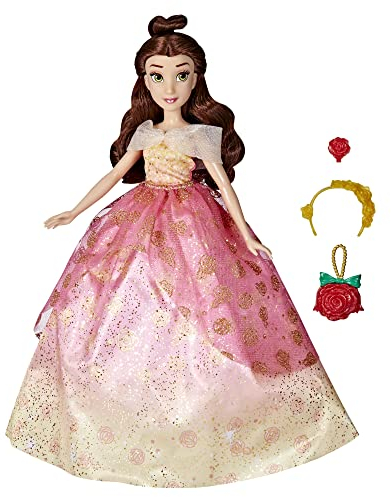 Hasbro Disney Prinzessinnen Belles Kleidergalerie Modepuppe, 10 Outfit-Kombinationen, Spielzeug für Kinder ab 3 Jahren, Multi, F4625