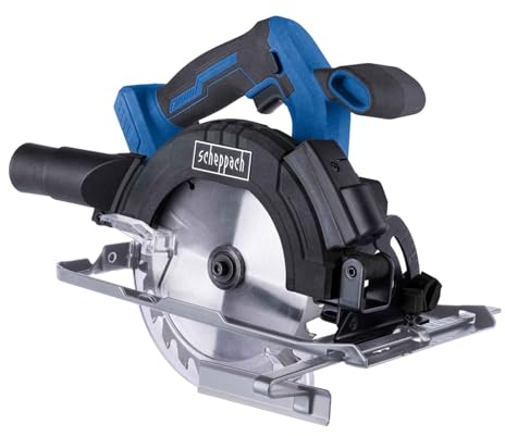 Scheppach Scie circulaire portative sans fil C-HCS165-X 20V | Lame de scie Ø 165mm | Hauteur de coupe 90°/45° - 53/39 mm | Inclinaison 45° | Série 20V-IXES | LED | Sans batterie ni chargeur