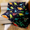 Yeqivo Couverture Dinosaure phosphorescente pour garçons, Couverture Dinosaure Bleu pour Enfants, Couverture Polaire Douce (130 * 150CM,Dinosaure Bleu foncé)