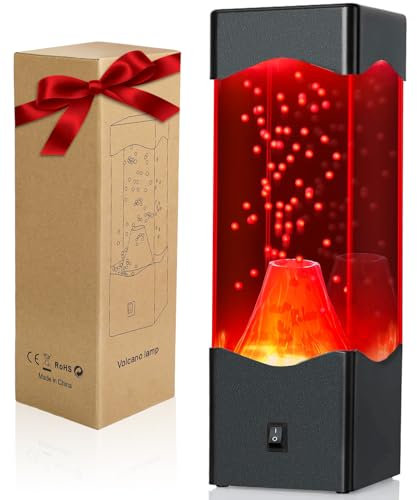 Apexxus Lavalampe Kinder, Realistische Vulkan Eruption Nachtlicht, Lava Lampe für Home Office Dekor, Lavalampe Stimmungslicht Geburtstag Urlaub Weihnachtsgeschenke für Kinder und Erwachsene