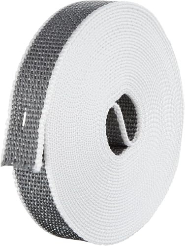 Cinta para Persianas 20 mm de Ancho 6 m - Color Gris | Cuerda de repuesto para Carretes de Persiana | Resiste los Rayos UV | Color pintas Gris Cinta Recogedor Persiana 20 mm x 6 metros