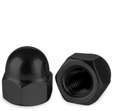 Drenky M4 écrous Borgnes Noir en Acier Inoxydable 10 Pièces écrous Borgnes Hexagonaux DIN 1587 Ecrou Borgne Inox M6 Hexagonaux Protection Vis, Boulons Filetés, Tiges Filetées