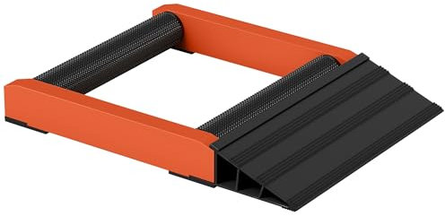 HOMCOM Motorcycle Wheel Cleaning Roller Stand with Aluminium Alloy Frame and Rollers, Motorcycle Maintenance Stand for Tyre Cleaning and Chain Lubrication, Fit Tyre Width < 180mm, Bikes < 500lb, Black