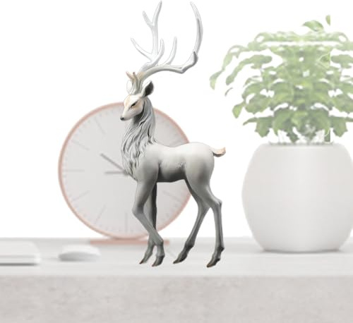 Renfigur | Kreativ harts hjortfigur | Elegant hjortstaty för juldekorationer, harts älg djurfigurer för heminredning