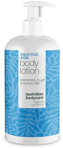 Loción corporal con ácido salicílico – para impurezas y piel seca. Con BHA, niacinamida y ácido hialurónico para exfoliar e hidratar en profundidad