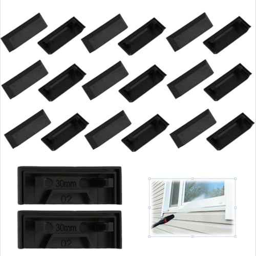 20 tappi a fessura per finestre in plastica e alluminio, copertura per fresatura a fessura da 30 mm, drenaggio finestre, fessure di ventilazione, accessori esterni per finestre