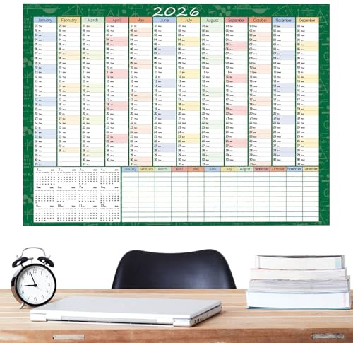 2026 Väggkalender 74x51 cm Kontorsmaterial & Planeringsverktyg