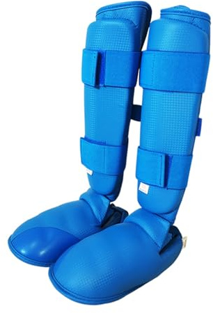 Haodream 1 paio pratici parastinchi, protezioni per i piedi delle gambe, protezione per collo del piede, protezione per kickboxing, per adulti
