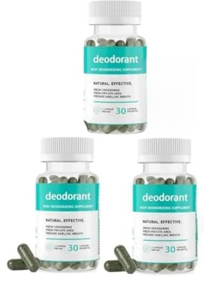 Desodorización Corporal, Desodorante de Cuerpo Completo, Control Total de Olores para Mujer y Hombre, Cápsulas de Frescura Duradera, Larga Duración (90 Unidades)