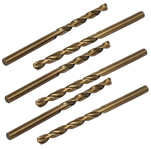 Sourcingmap 4.2mm Drilling Dia HSS Cobalt Metric Spiral Twist Drill Bit Rotary Tool 6pcs