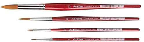 Da Vinci Series 5580 cosmotop - Aquarell-Pinsel-4er Set Synthetik, no. 0, 2, 6, 12 Made in Germany