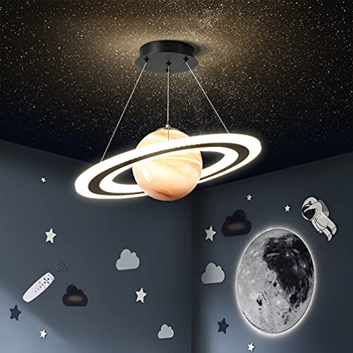 LED Pendelleuchte Esstisch Dimmbar Esszimmer Hängelampe Modern Hängeleuchte 42W mit Fernbedienung im Spiral Design 92cm Höhenverstellbar Kronleuchter für wohnzimmer (Orange)