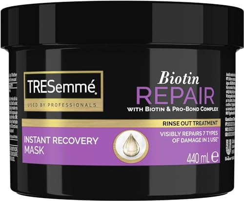 TRESemme Biotin Repair Instant Recovery Mask visibly repairs 7 types of damage in 1 use* for dry, damaged hair 440 ml