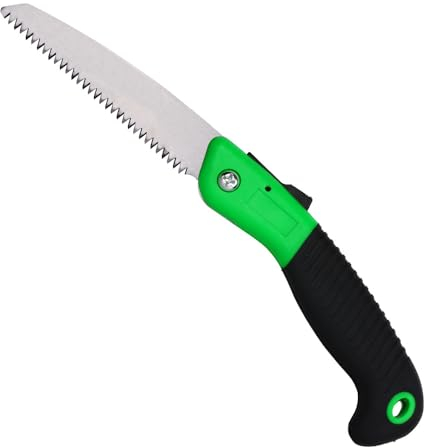 Klappsäge, Astsäge Handsäge Holzsäge, Gartensäge Nonslip Griff 65# BügelsägeblattGrobzahnung, mit Sicherheitsverschluss Länge: 32cm Klappsäge Outdoor für Garten-, Outdoor- und Dschungelarbeiten