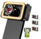 APEXEL Makro-Objektiv für Handy, 3-in-1 Handy-Kamera-Makro-Objektiv mit LED-Fülllicht + 17-mm-Gewinde-Objektivadapter für iPhone, Samsung, Huawei