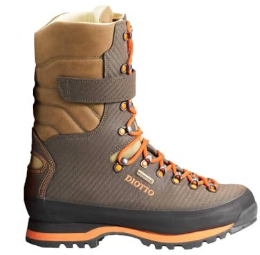 DIOTTO WOODLAND HV Botas de Caza y Senderismo de alta visibilidad, Suela Vibram Fourà, Membrana WindtexPro (Marrón, Sistema tallas calzado EU, Adulto, Números, mediano, 43)