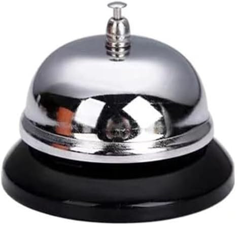 Service portable Appel de cloche de thé à la cloch Cloche de table en métal antirouille de 10 cm de diamètre, cloche de bureau, d'hôtel, d'école, de restaurant(CH)