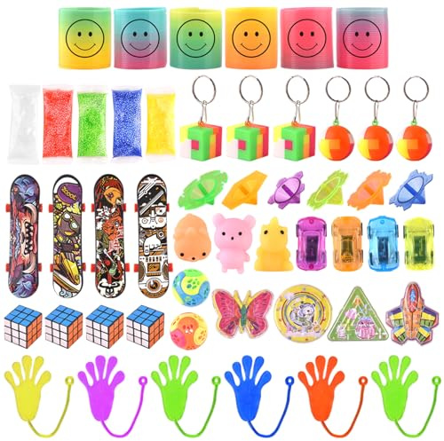 OZXVXZO Gadget Giochi per Feste di Compleanno Bambini, 50 pezzi Assortiti Accessori per Buste, Gadget Compleanno Giocattoli, Regali per Ragazzi e Ragazze Alla Fine Delle Loro Feste di Compleanno