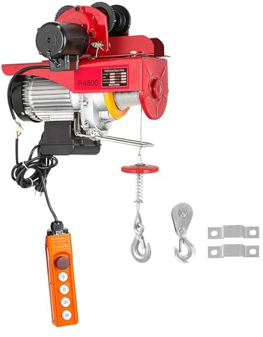 Polipasto Cabrestante Eléctrico Polipasto Grúa De Polipasto Eléctrico Con Cable De 1700/2200LBS Con Carro, Elevador Portátil, Elevador De Esfuerzo Con Cabrestante Aéreo(2200LBS)