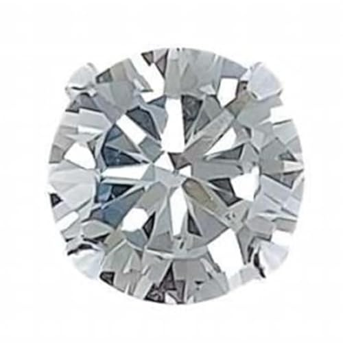 ENTREPLATA Un Pendiente de Plata de Ley 925 Circonita Individual Redonda Brillante Talla Diamante Alta Luminosidad Unisex Hipoalergénico