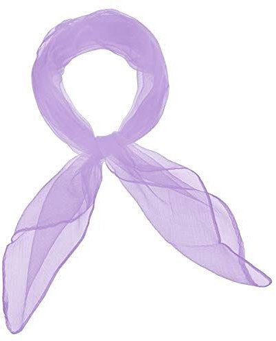 Basic Sense Plain Soft and delicate Chiffon Feel Head and Neck Scarf,Lilac
