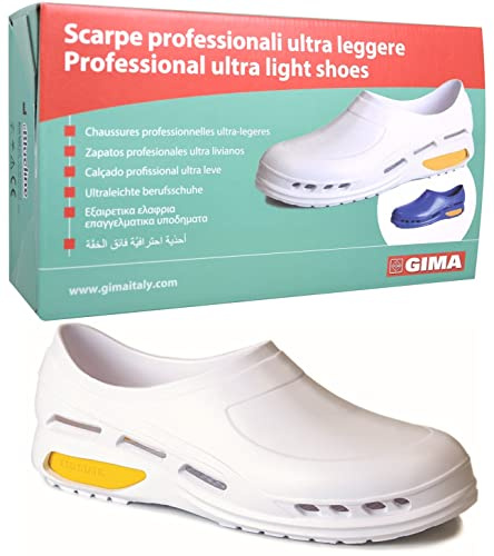 Scarpa professionale ultra leggera, zoccoli sanitari in gomma, mizura 36, colore bianco