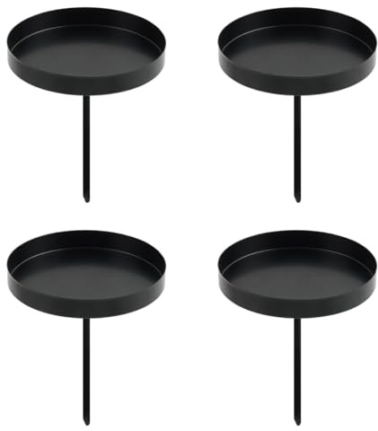 4 Pezzi Portacandele Corona Avvento, 6 cm Candelabro Corona Dell'Avvento, Retrò Candelabri Natalizi, Supporto Piatto per Candele, per Decorazioni Natale Casa Matrimonio