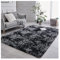 Bibykivn Teppich Wohnzimmer Hochflor Teppiche Waschbarer, 140x200cm Moderner Langflor Teppiche Anti-Rutsch Unterseite Carpet, Weich Teppich (Dunkelgrau, 140x200 cm)