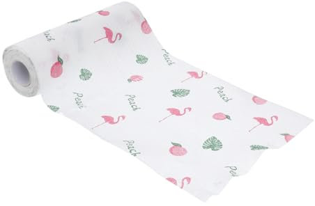 OKUMEYR 50-teiliges Geschirrspültuch Auf Rollen Flamingo-Druck Wasserabsorbierendes Vlies Einwegtuch Für Die Küchenreinigung