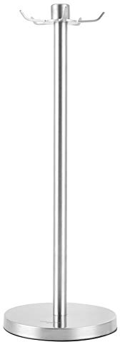 Fuerdich Porta Mestoli Da Cucina Rotazione Di 360°, Acciaio Inox 304 Gancio Portamestoli Cucina Da Appoggio Con 5 Ganci, Porta Utensili Da Cucina Senza Foratura