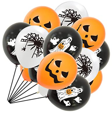 KOMBIUDA 15 Stück Kürbis-spinnen-ballon Halloween-geisterballons Halloween-punschballons Partyballon Luftballons Für Geburtstagsfeiern Pastellfarbene Luftballons Halloween-ballon Emulsion