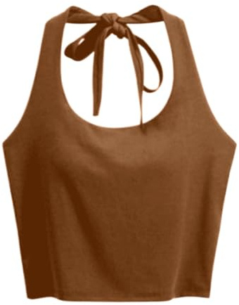 Debardeur avec Soutien Gorge Integre Femme, Crop Top Femme Dos Nu,Gilet sans Manche DéContracté Couleur Unie Caraco Extensible Confortables Douces Quotidien D'Entraînement La Course à Pied Caraco