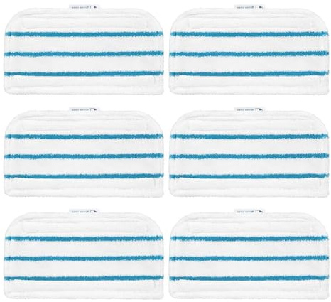 Accessori per macchine per la pulizia dei tappeti, Compatibile con Black & Decker, lavapavimenti a vapore FSM1610/FSM1630/FSMH13E5/FSMH1321-A9/FSM1616/HSMC1321, accessori lavabili for mocio.(6pcs)