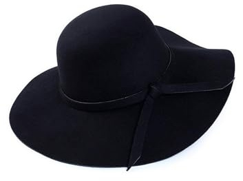 Acrawnni Women Wide Brimmed Dome Hat Foldable Retro Floppy Fedora Hat Panama Vintage Felt Bowler Sun Cap Bow Fedora Hats